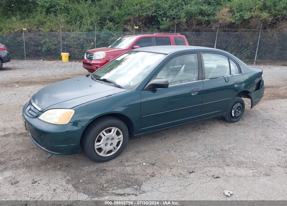 2001 HONDA CIVIC LX VIN: 2HGES16551H615862