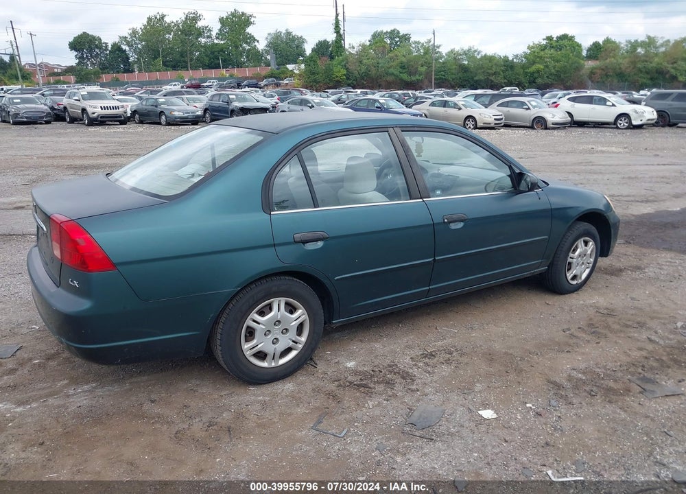 2001 HONDA CIVIC LX VIN: 2HGES16551H615862