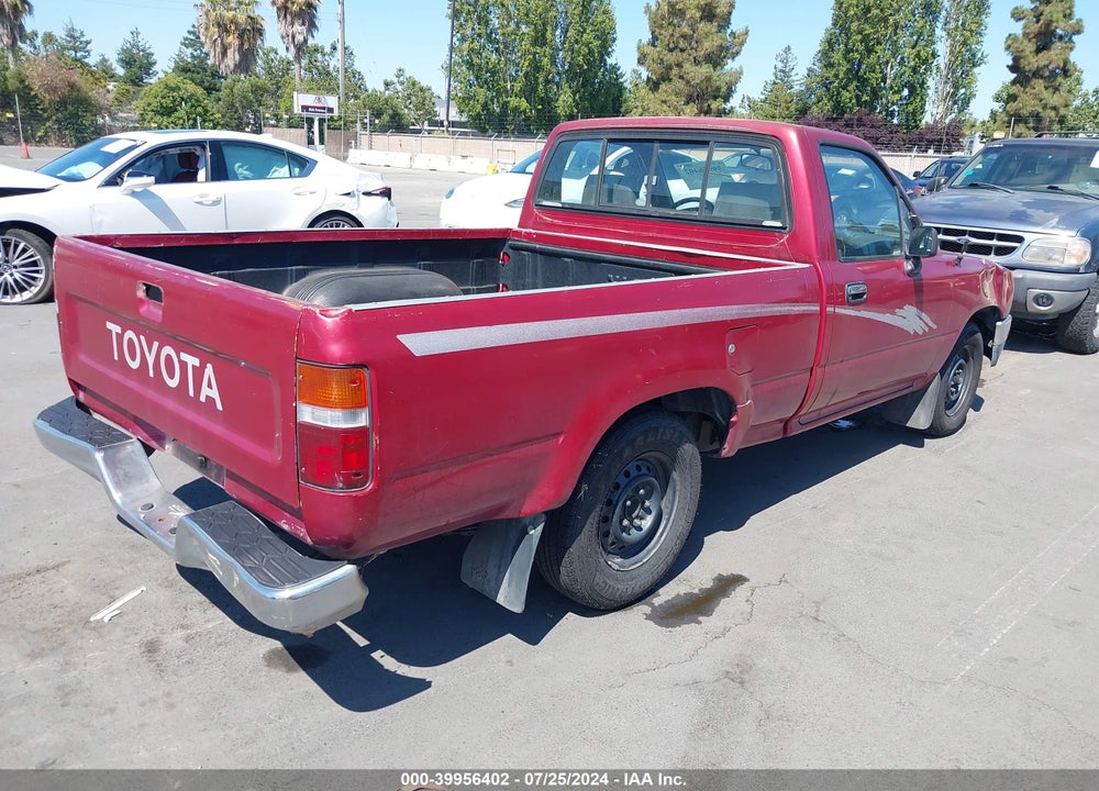 1993 TOYOTA PICKUP 1/2 TON SHORT WHLBSE DX VIN: 4TARN81P0PZ106338
