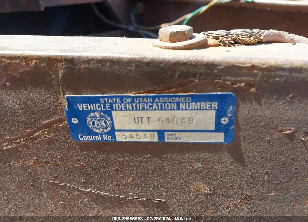 1990 UTILITY TRAILER VIN: UTT51049