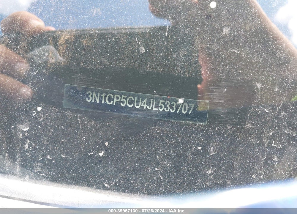 2018 NISSAN KICKS VIN: 3N1CP5CU4JL533707