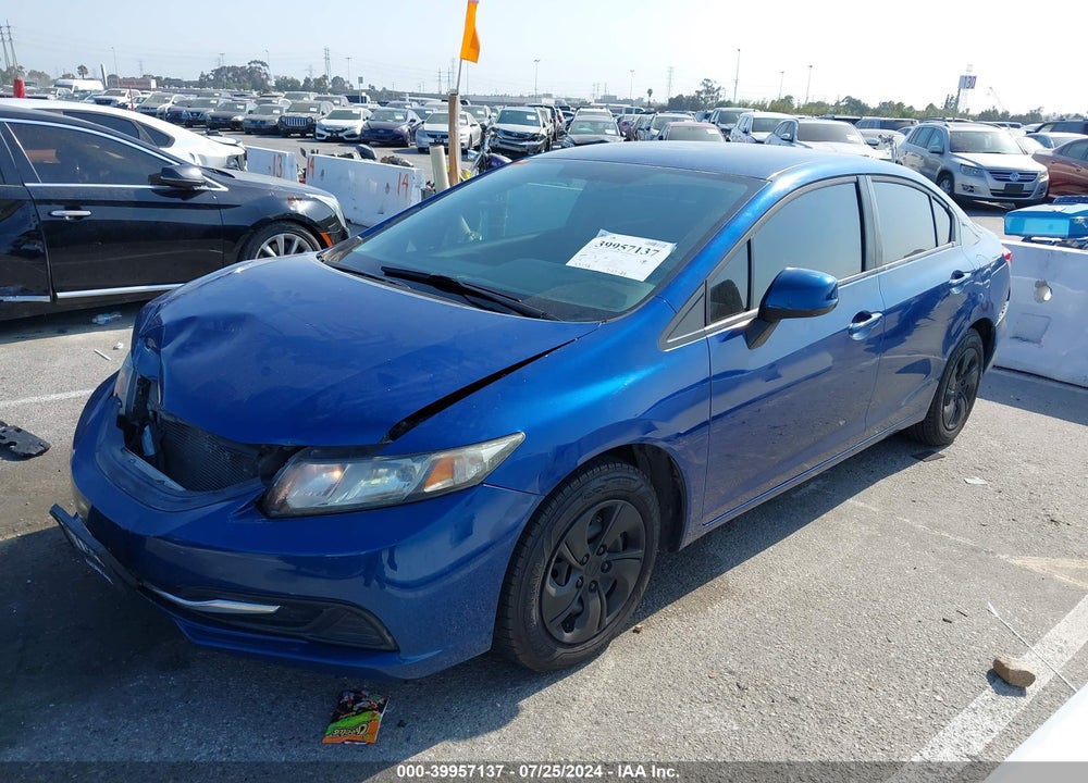 2013 HONDA CIVIC LX VIN: 19XFB2F51DE288322