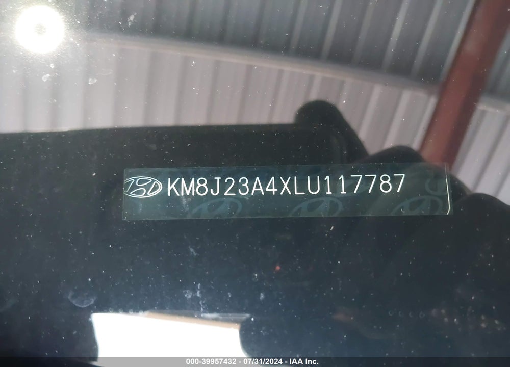 2020 HYUNDAI TUCSON SE VIN: KM8J23A4XLU117787