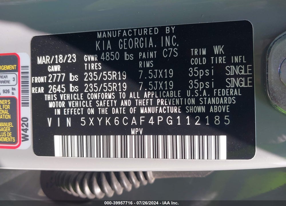 2023 KIA SPORTAGE X LINE VIN: 5XYK6CAF4PG112185