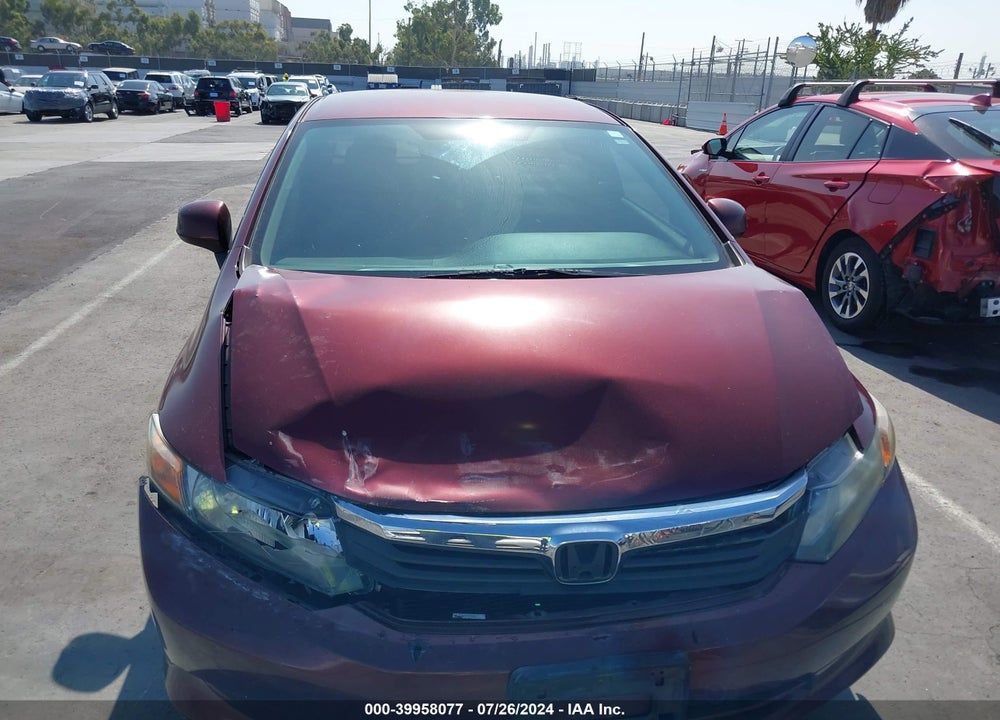 2012 HONDA CIVIC LX VIN: 2HGFB2F53CH562236