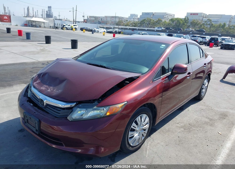 2012 HONDA CIVIC LX VIN: 2HGFB2F53CH562236