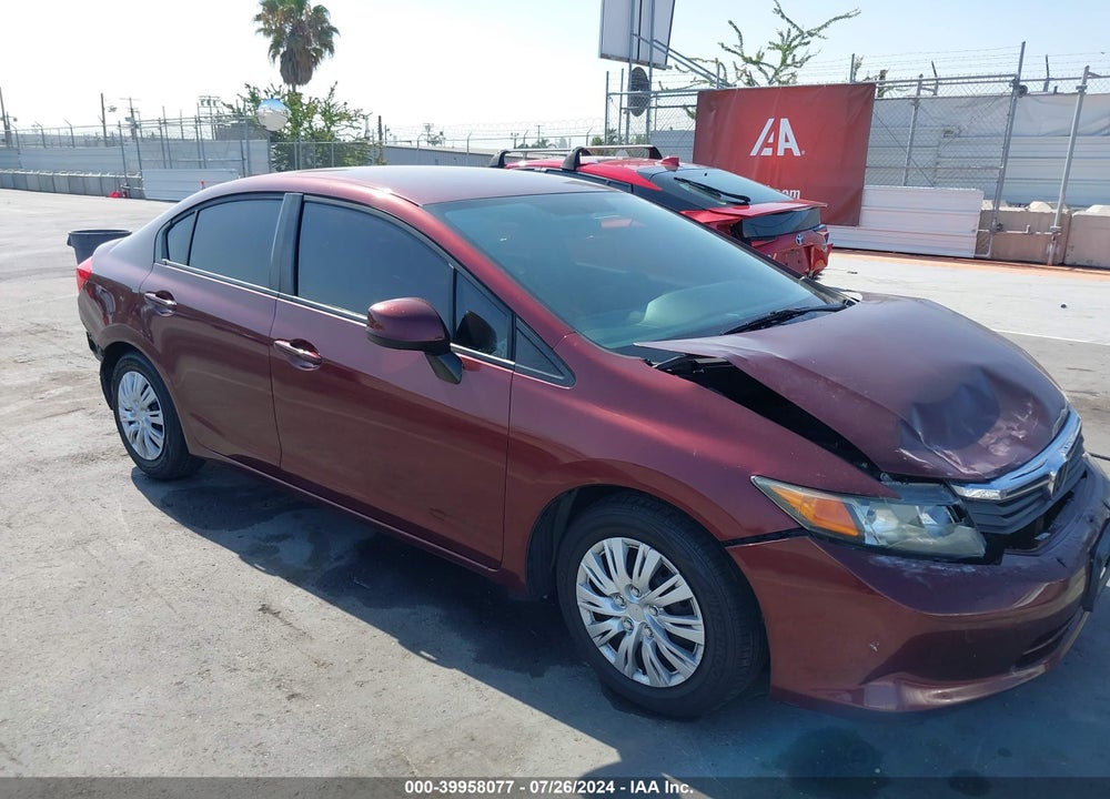 2012 HONDA CIVIC LX VIN: 2HGFB2F53CH562236