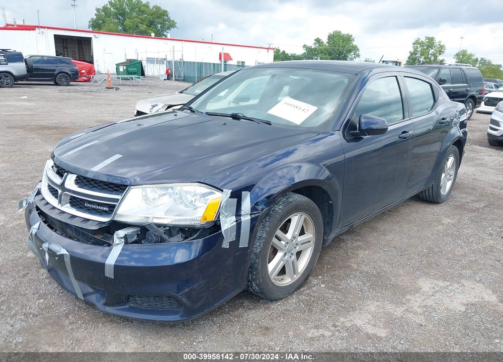 2012 DODGE AVENGER SXT VIN: 1C3CDZCB9CN142104