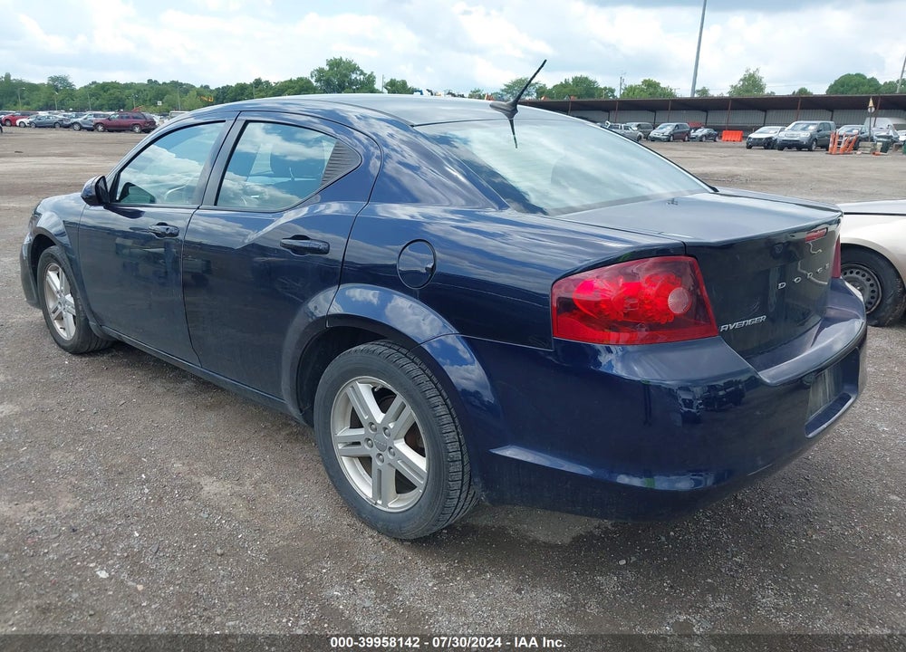 2012 DODGE AVENGER SXT VIN: 1C3CDZCB9CN142104