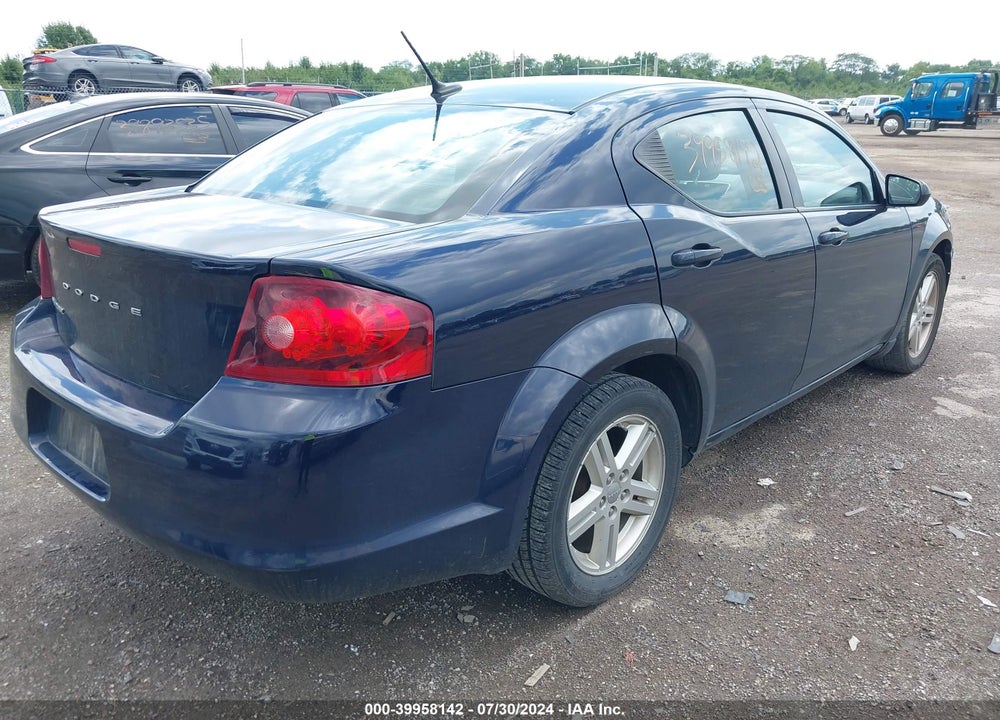 2012 DODGE AVENGER SXT VIN: 1C3CDZCB9CN142104