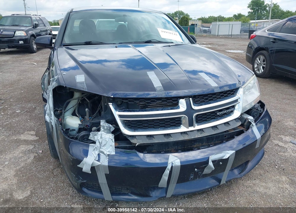 2012 DODGE AVENGER SXT VIN: 1C3CDZCB9CN142104