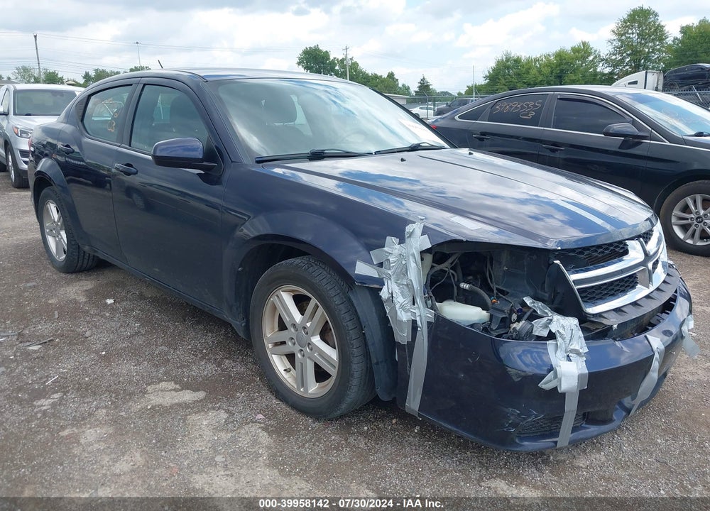 2012 DODGE AVENGER SXT VIN: 1C3CDZCB9CN142104