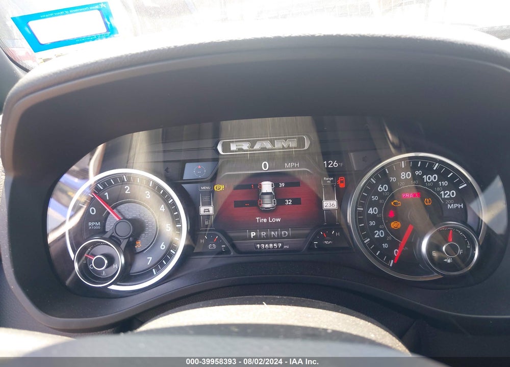 2019 RAM 1500 VIN: 1C6SRFBT2KN656626