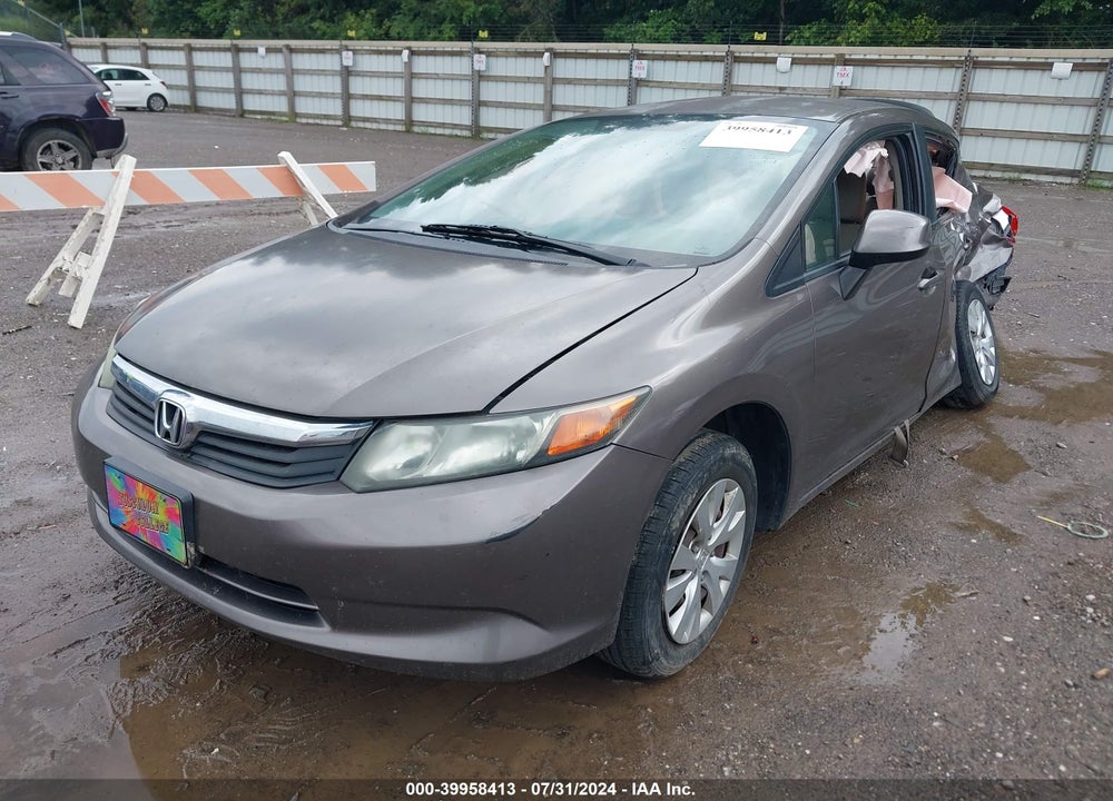 2012 HONDA CIVIC LX VIN: 2HGFB2F56CH518991