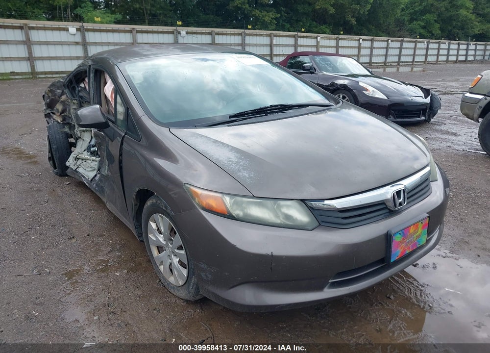 2012 HONDA CIVIC LX VIN: 2HGFB2F56CH518991