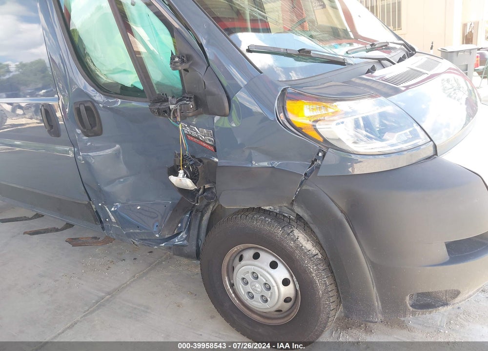 2021 RAM PROMASTER 3500 CARGO VAN HIGH ROOF 159 WB EXT VIN: 3C6MRVJG5ME549262