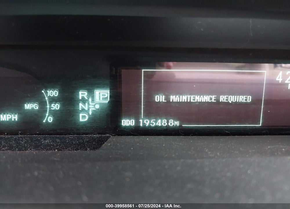2011 TOYOTA PRIUS FIVE/FOUR/ONE/THREE/TWO VIN: JTDKN3DU4B0317209