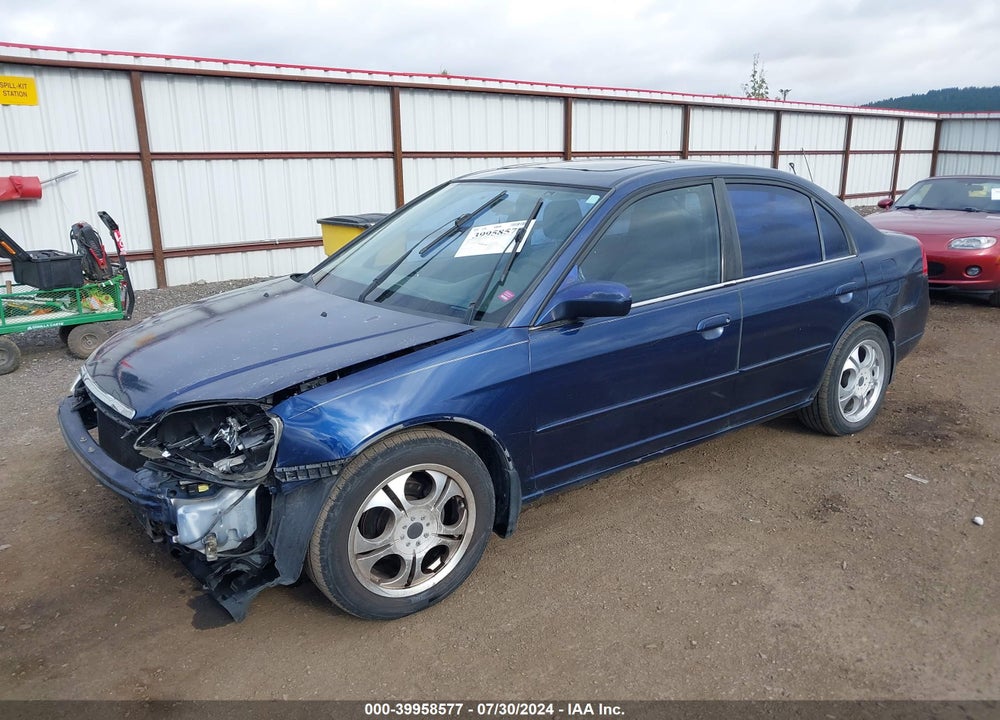 2002 HONDA CIVIC EX VIN: JHMES26832S002775