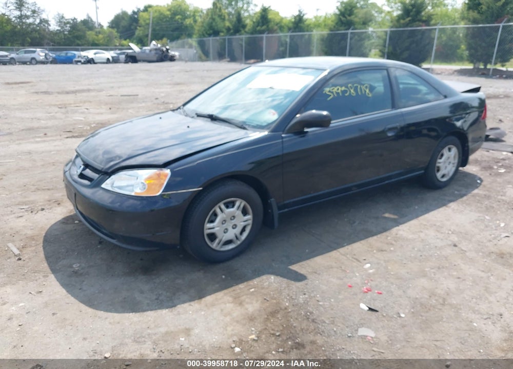 2002 HONDA CIVIC LX VIN: 1HGEM22512L009310
