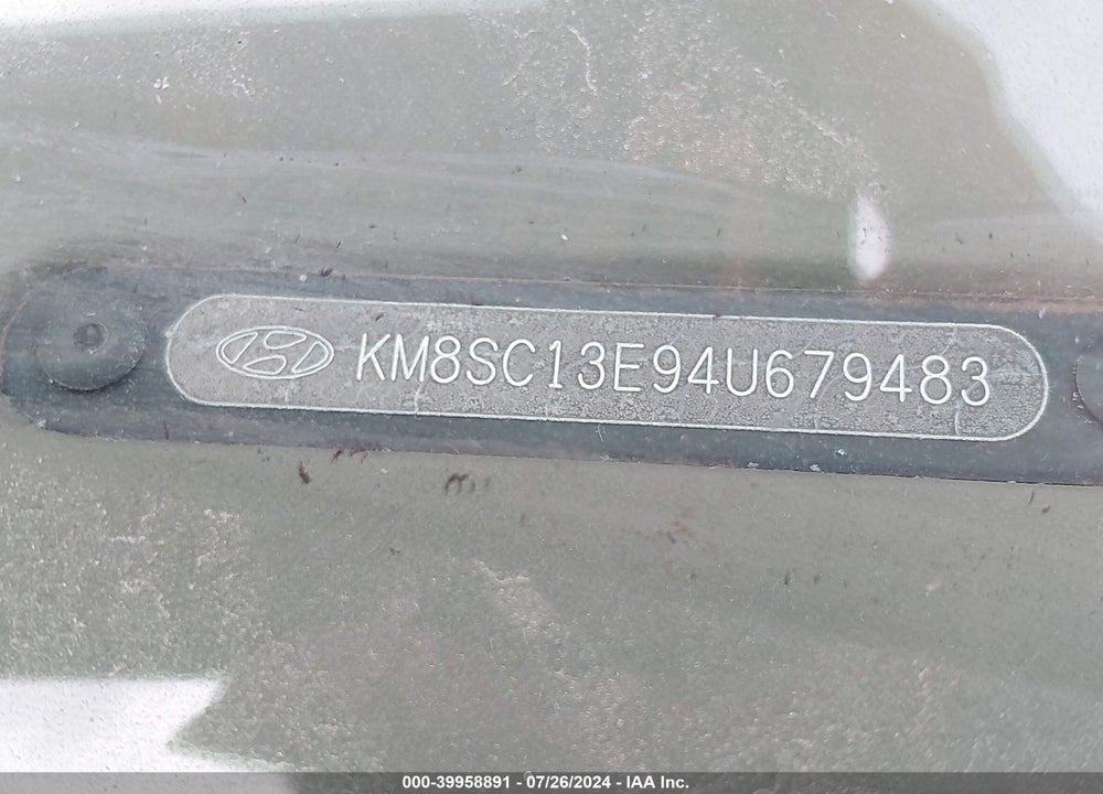 2004 HYUNDAI SANTA FE GLS/LX VIN: KM8SC13E94U679483