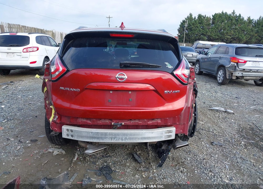 2016 NISSAN MURANO SV VIN: 5N1AZ2MH6GN158129
