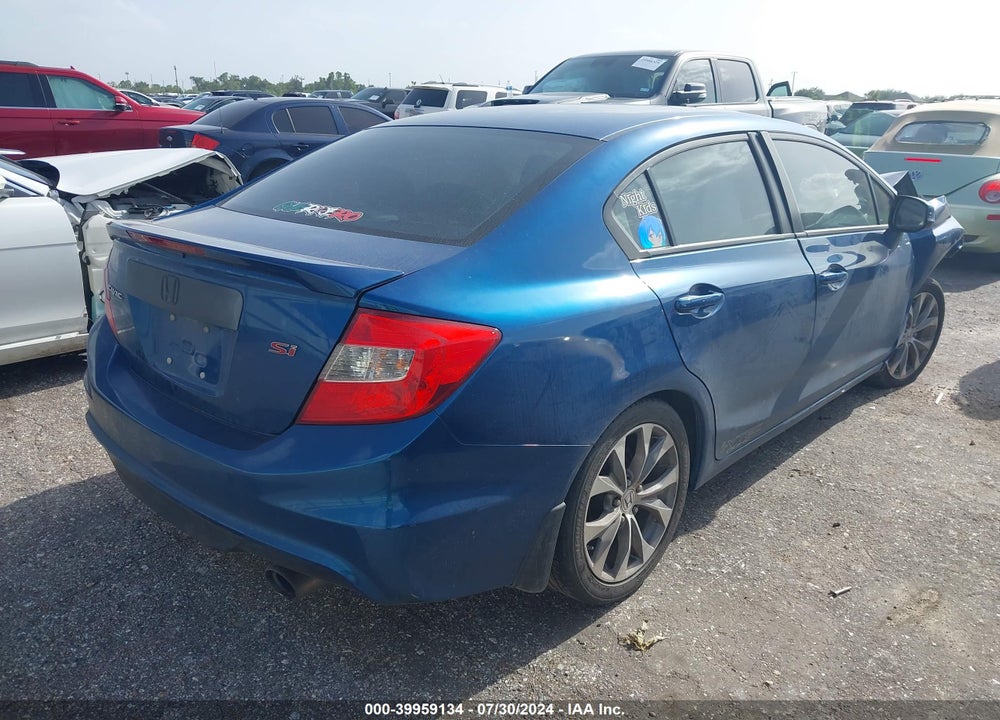 2012 HONDA CIVIC SI VIN: 2HGFB6E50CH702218