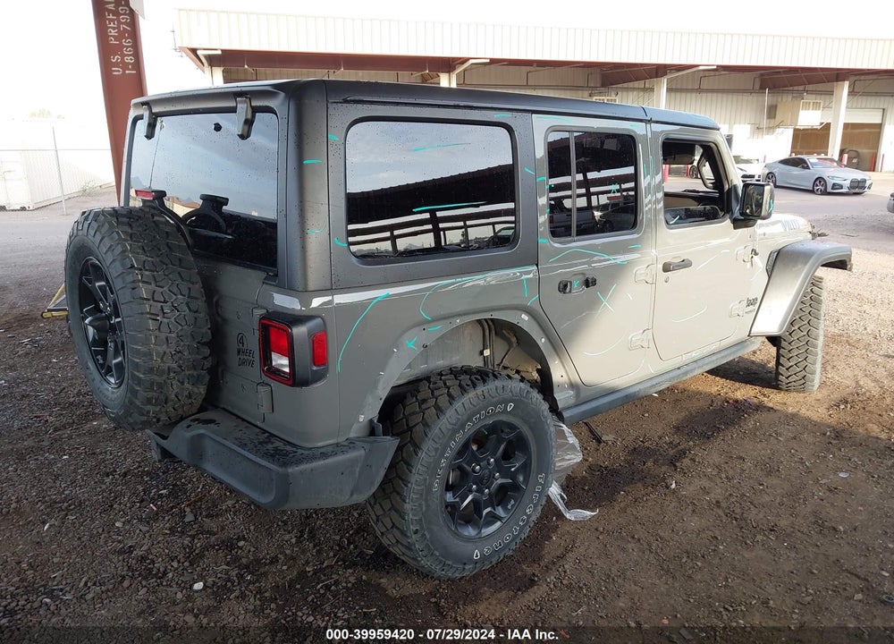 2022 JEEP WRANGLER UNLIMITED WILLYS SPORT 4X4 VIN: 1C4HJXDG4NW278145