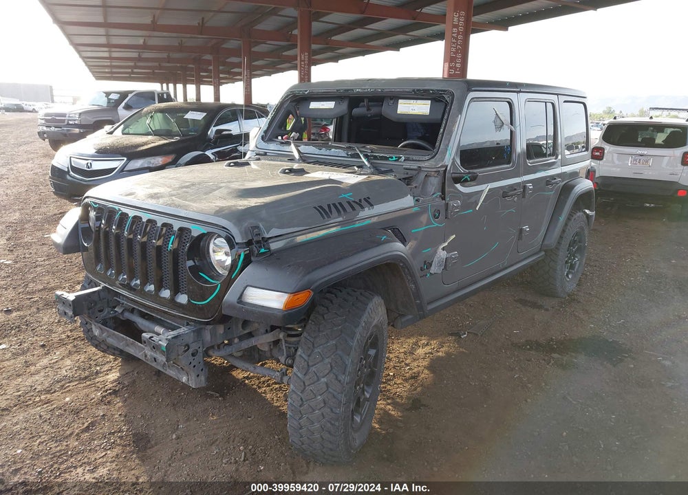 2022 JEEP WRANGLER UNLIMITED WILLYS SPORT 4X4 VIN: 1C4HJXDG4NW278145