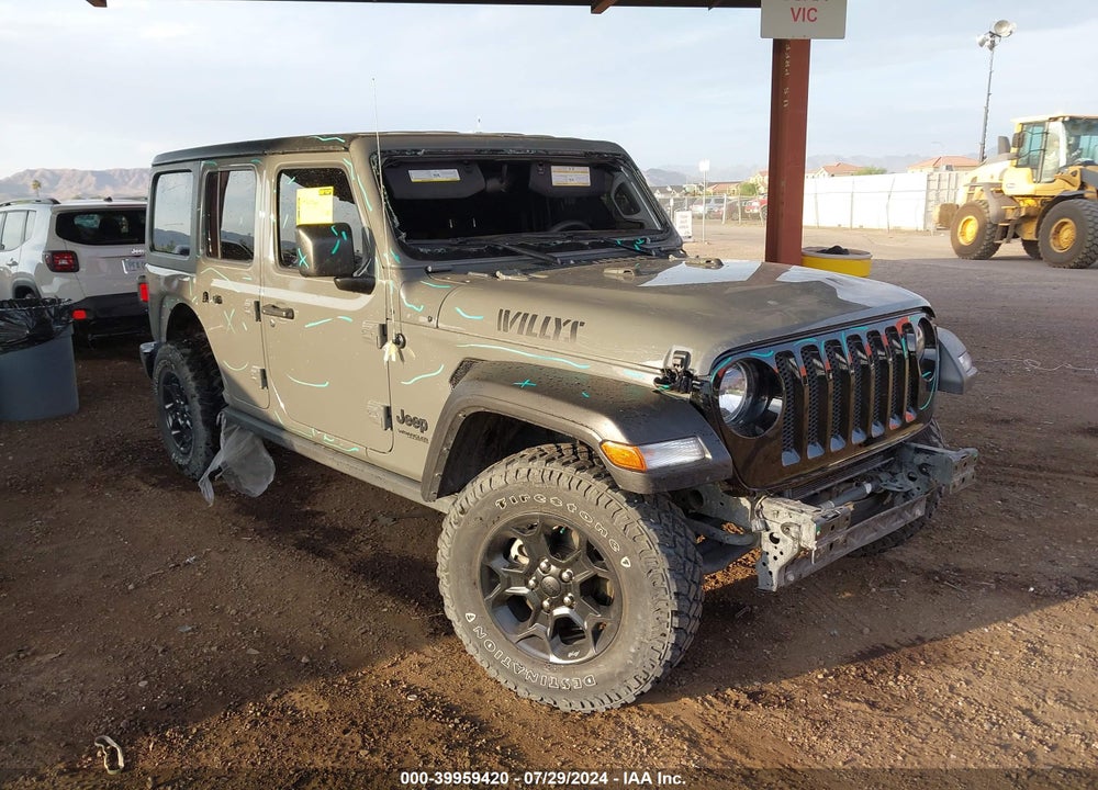 2022 JEEP WRANGLER UNLIMITED WILLYS SPORT 4X4 VIN: 1C4HJXDG4NW278145