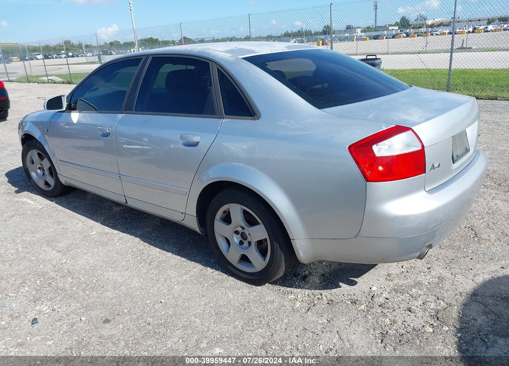 2004 AUDI A4 1.8T VIN: WAUJC68E44A201315