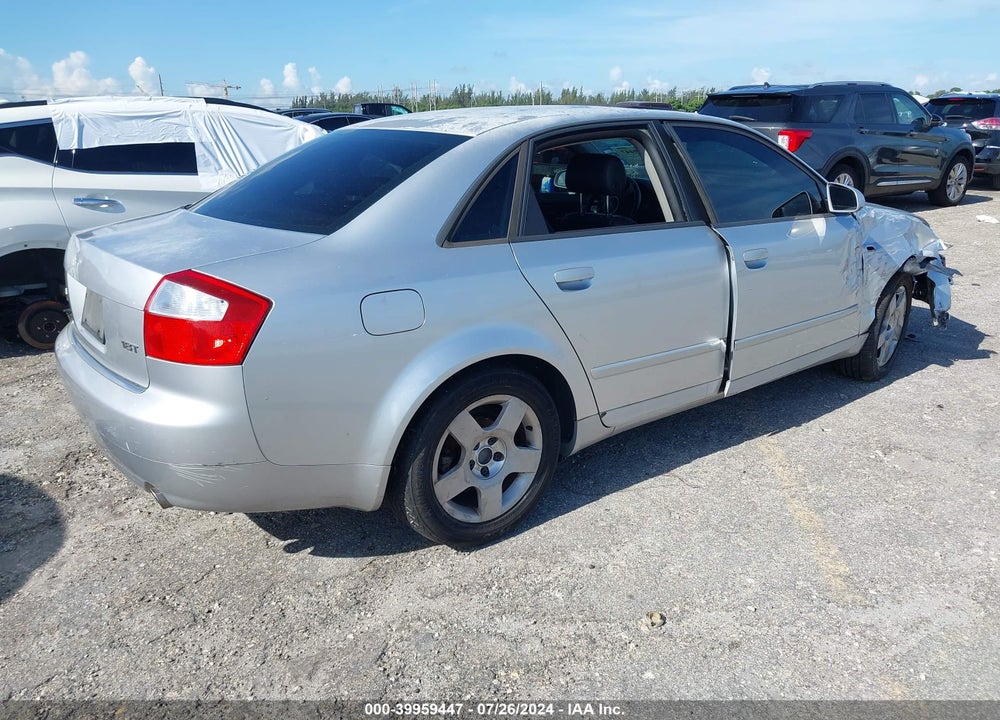 2004 AUDI A4 1.8T VIN: WAUJC68E44A201315