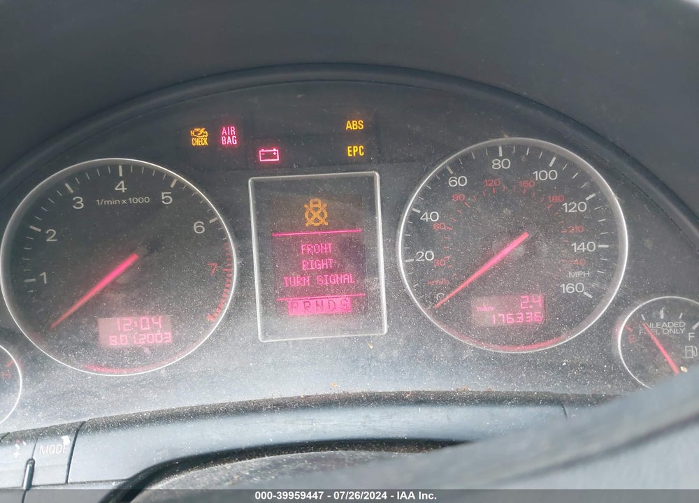 2004 AUDI A4 1.8T VIN: WAUJC68E44A201315
