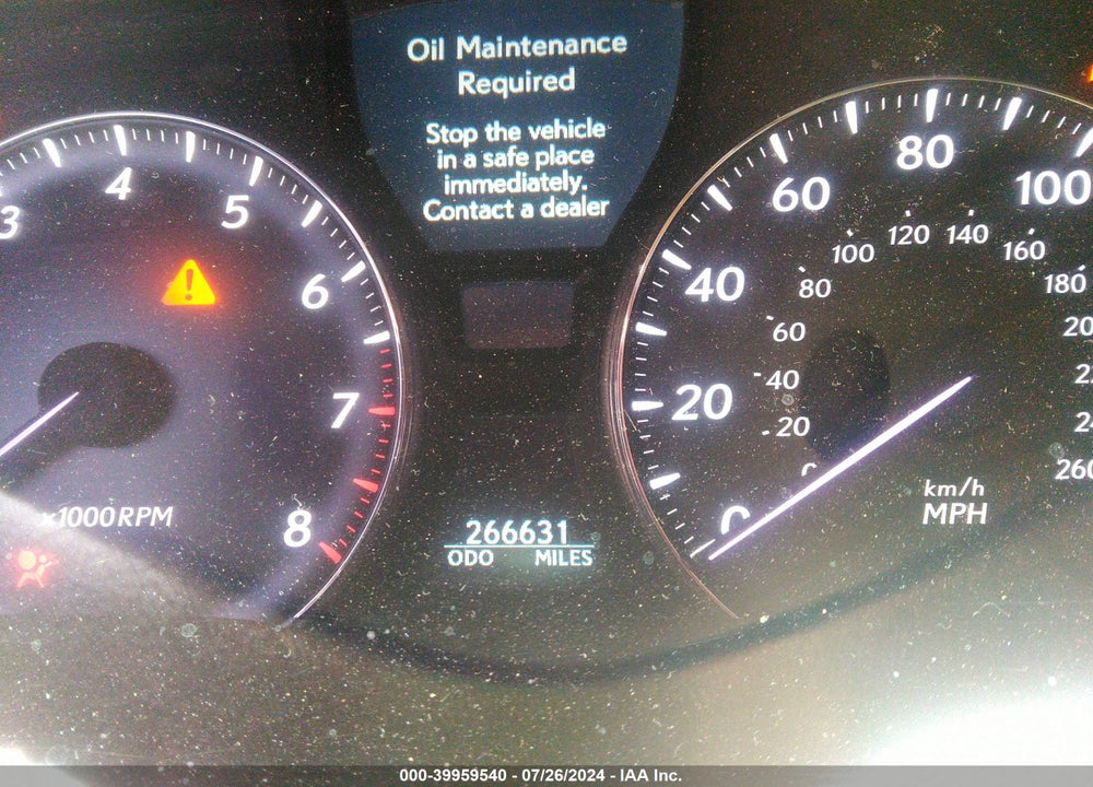 2007 LEXUS LS 460 VIN: JTHBL46F775049310