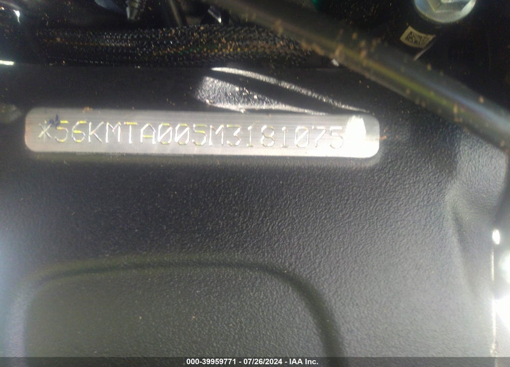 2021 INDIAN MOTORCYCLE CO. SCOUT BOBBER ABS VIN: 56KMTA005M3181075