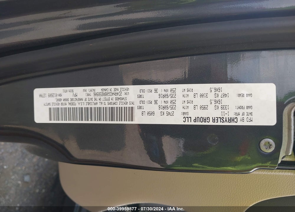 2011 DODGE GRAND CARAVAN EXPRESS VIN: 2D4RN4DG0BR658906