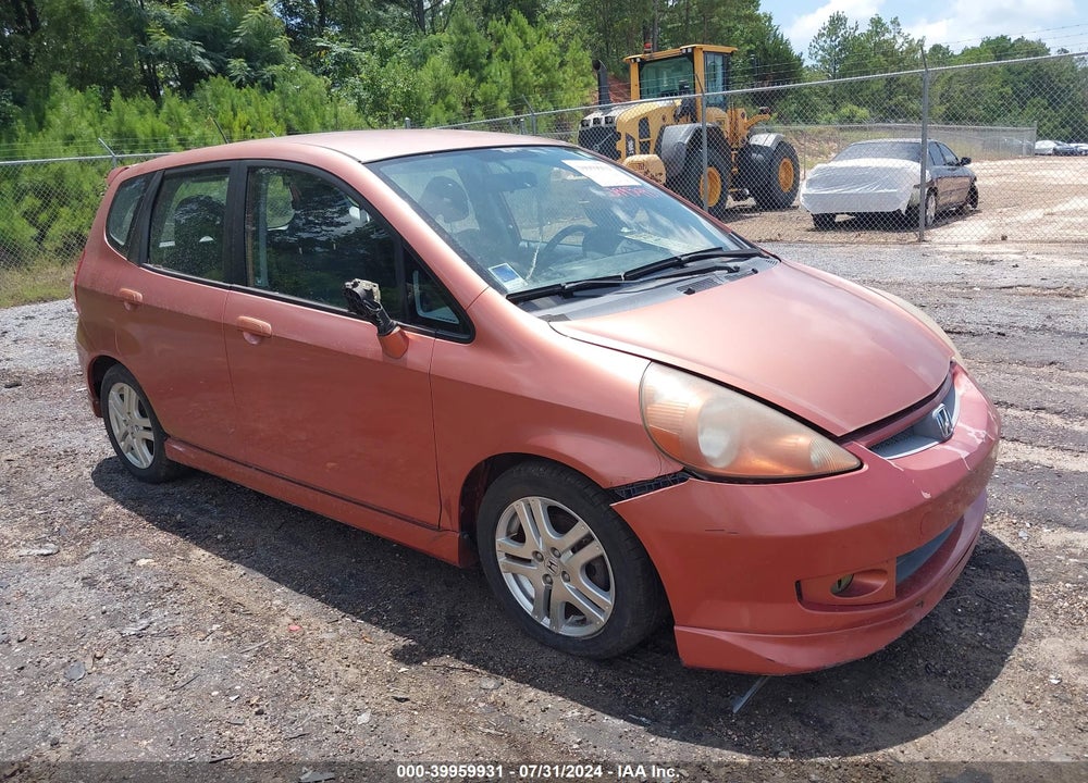 2007 HONDA FIT SPORT VIN: JHMGD38607S047118
