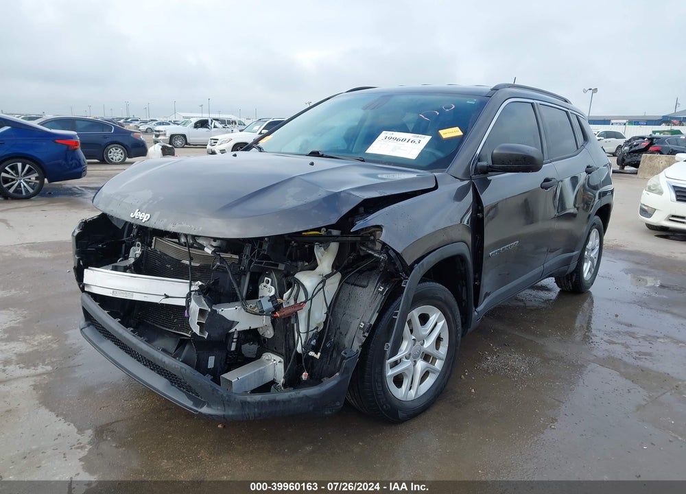 2019 JEEP COMPASS SPORT FWD VIN: 3C4NJCAB2KT613148