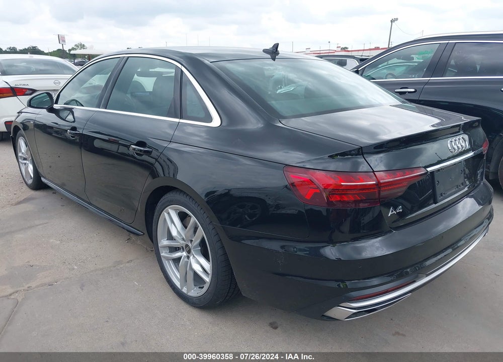 2024 AUDI A4 PREMIUM PLUS 45 TFSI S LINE QUATTRO S TRONIC VIN: WAUEAAF40RN006462