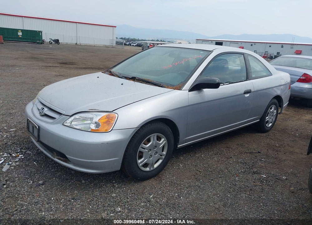 2001 HONDA CIVIC LX VIN: 1HGEM21571L038763