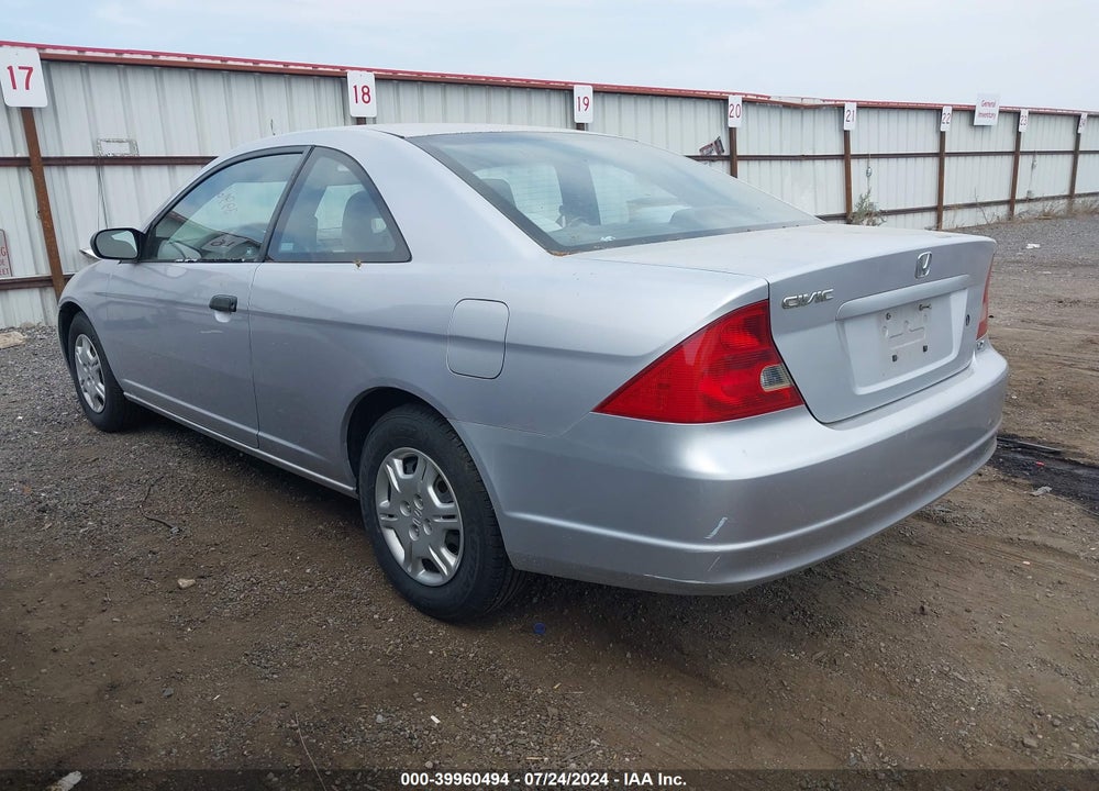2001 HONDA CIVIC LX VIN: 1HGEM21571L038763
