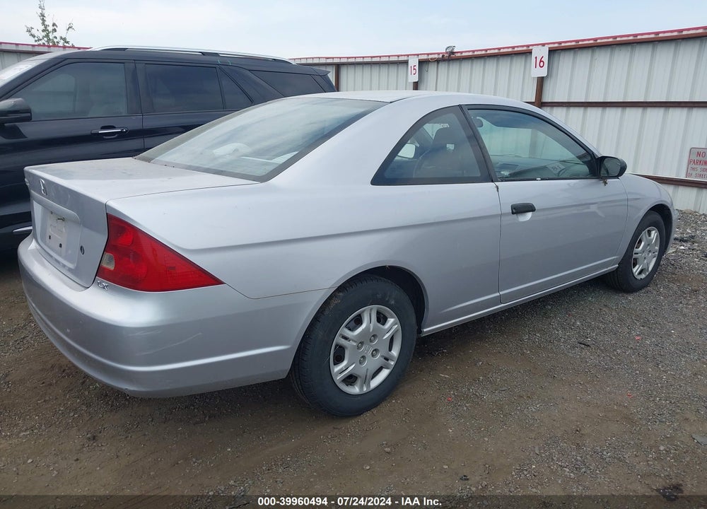 2001 HONDA CIVIC LX VIN: 1HGEM21571L038763