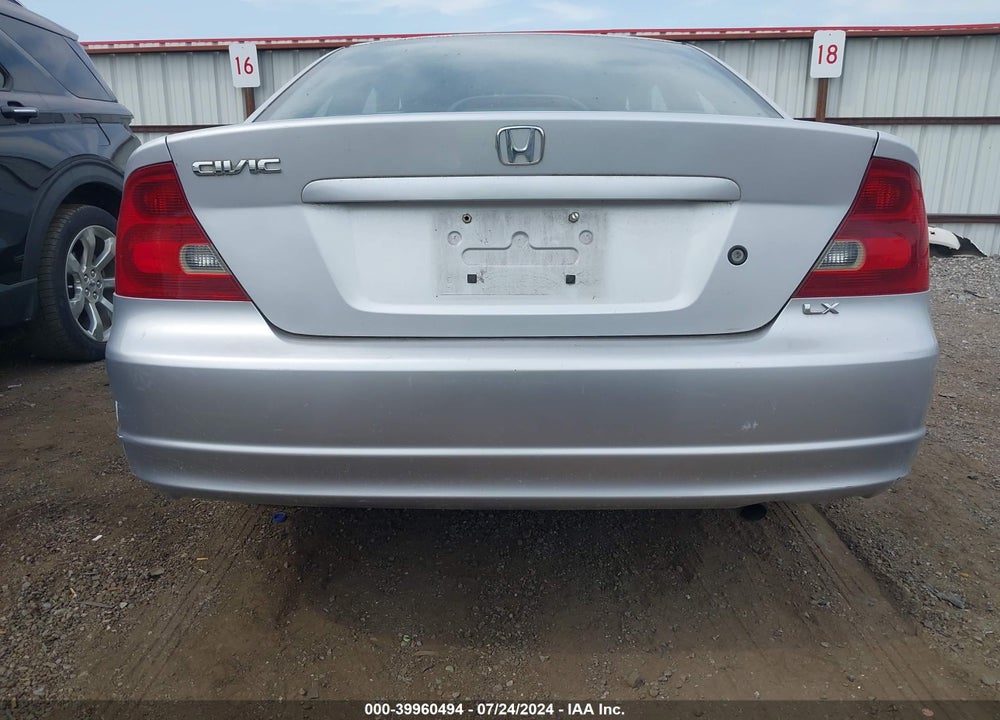 2001 HONDA CIVIC LX VIN: 1HGEM21571L038763