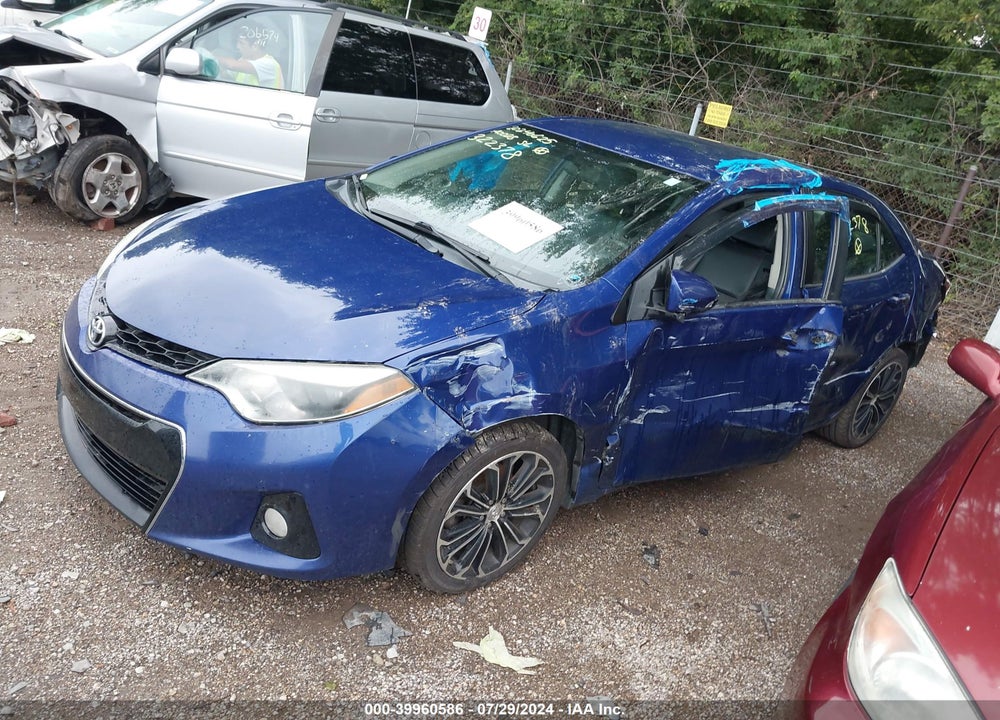 2015 TOYOTA COROLLA S PLUS VIN: 2T1BURHE2FC322378