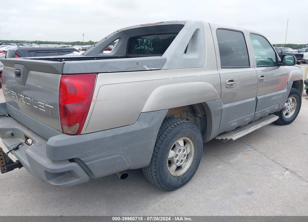 2002 CHEVROLET AVALANCHE 1500 VIN: 3GNEC13T32G163028