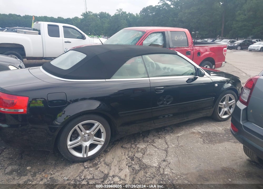 2008 AUDI A4 2.0T VIN: WAUDF48H48K009850