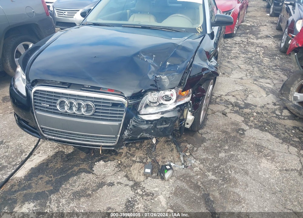 2008 AUDI A4 2.0T VIN: WAUDF48H48K009850
