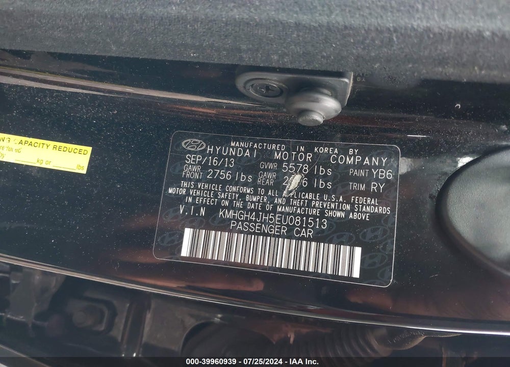 2014 HYUNDAI EQUUS SIGNATURE VIN: KMHGH4JH5EU081513