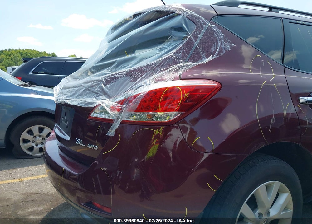 2012 NISSAN MURANO SL VIN: JN8AZ1MW0CW211512