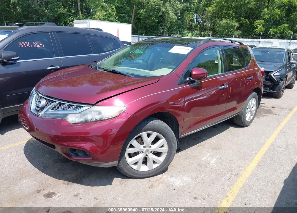 2012 NISSAN MURANO SL VIN: JN8AZ1MW0CW211512