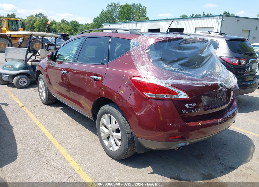 2012 NISSAN MURANO SL VIN: JN8AZ1MW0CW211512
